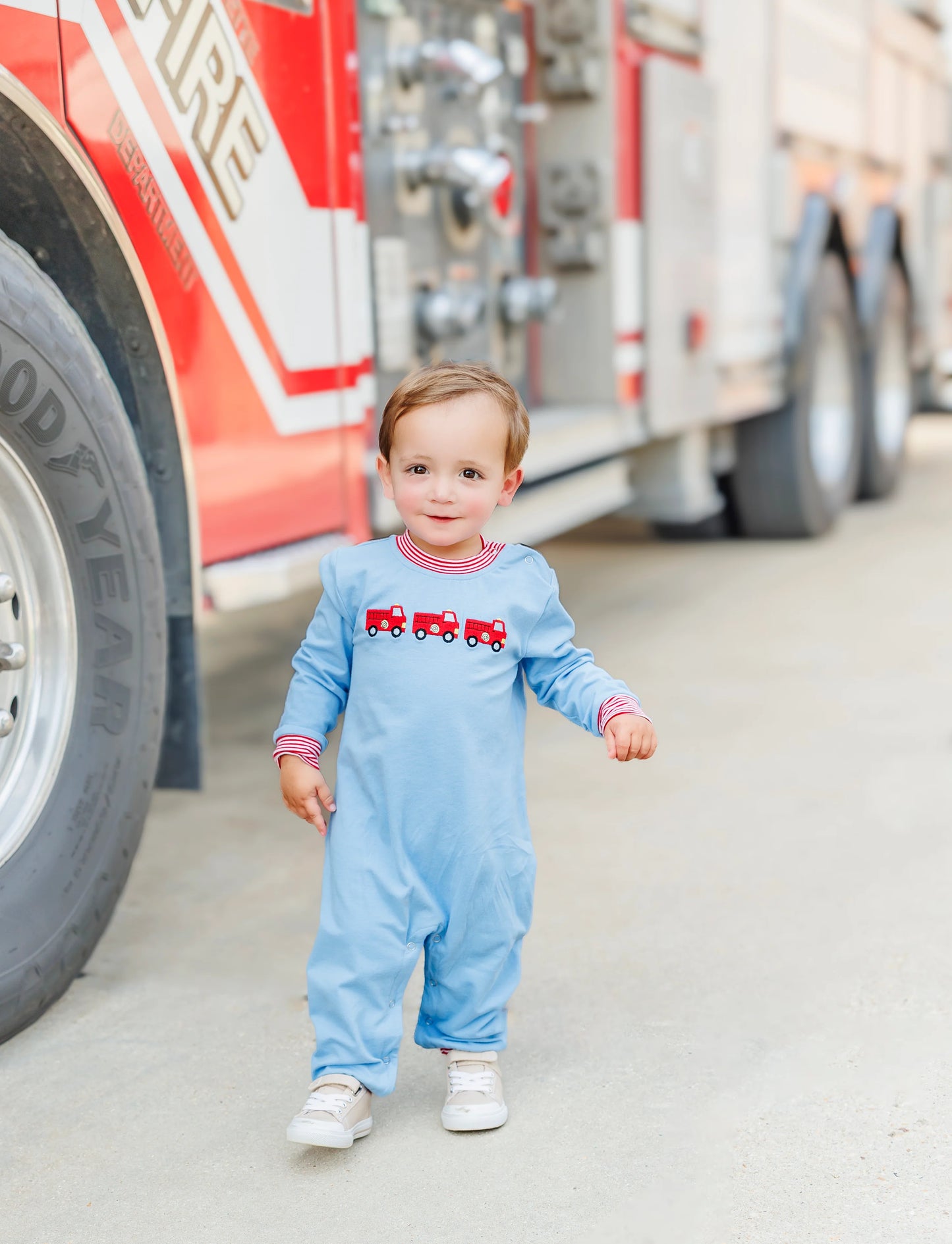 PRE-ORDER | Sound the Siren Romper Jellybean by Smock Candy - Persnickety Shop