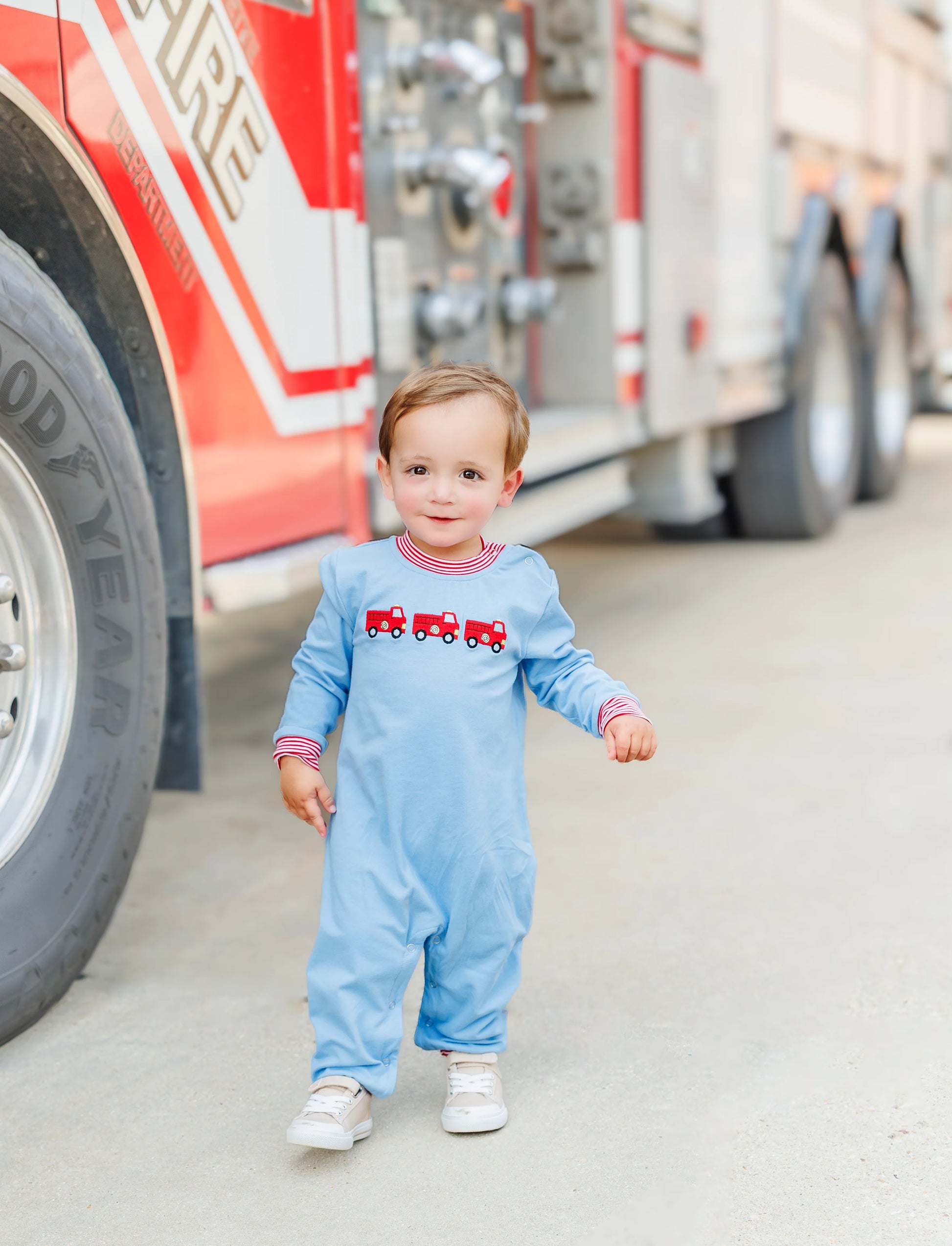 PRE-ORDER | Sound the Siren Romper Jellybean by Smock Candy - Persnickety Shop