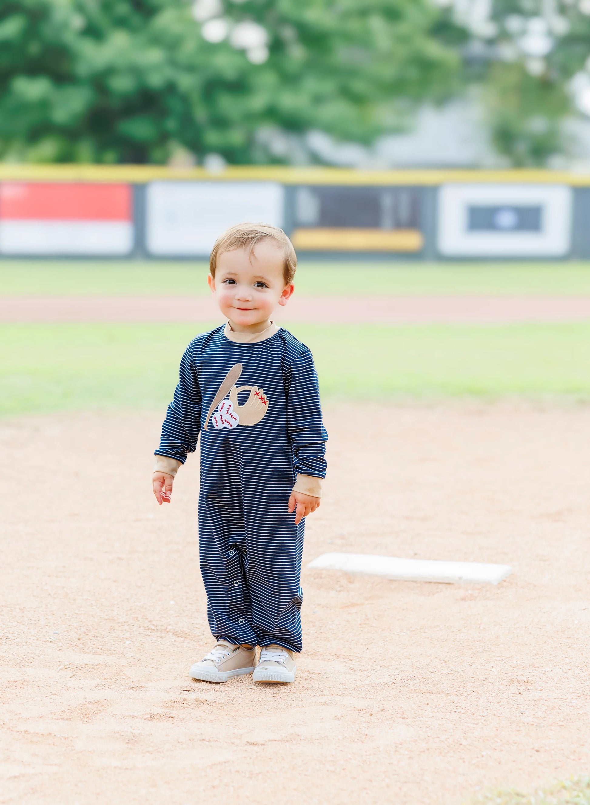 PRE-ORDER | Fall Ball Romper Jellybean by Smock Candy - Persnickety Shop