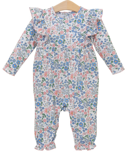 PRE-ORDER | Autumn Blooms Frances Romper Jellybean by Smock Candy - Persnickety Shop