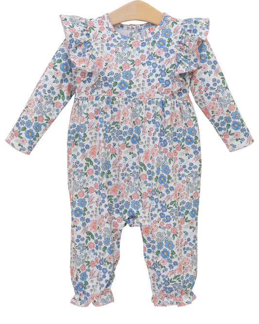 PRE-ORDER | Autumn Blooms Frances Romper Jellybean by Smock Candy - Persnickety Shop
