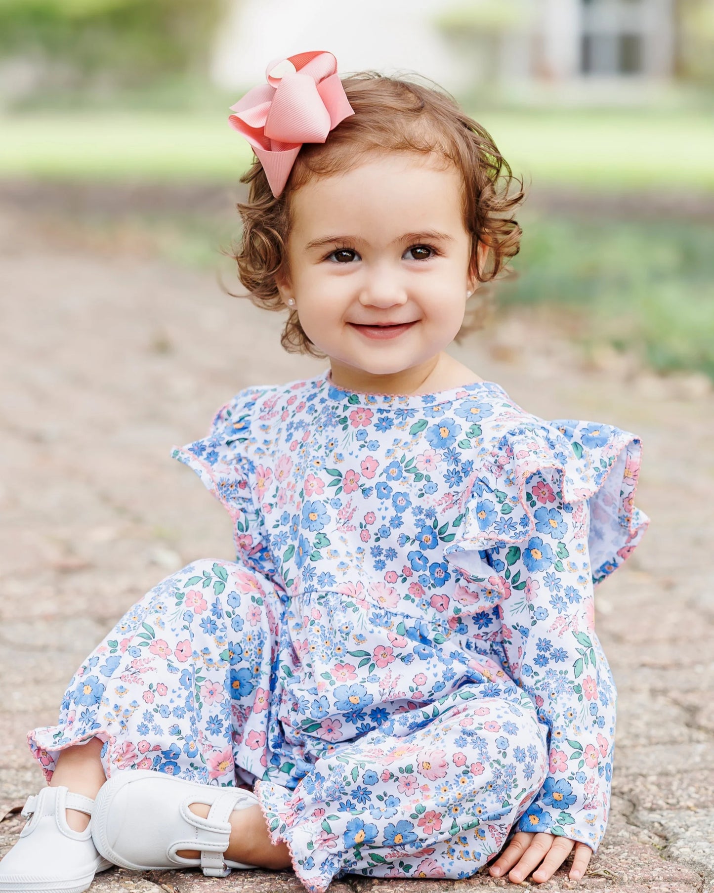 PRE-ORDER | Autumn Blooms Frances Romper Jellybean by Smock Candy - Persnickety Shop