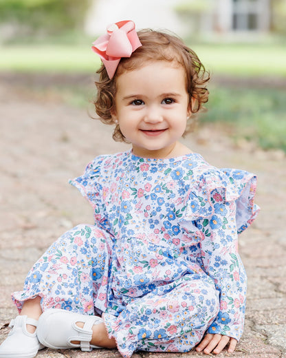 PRE-ORDER | Autumn Blooms Frances Romper Jellybean by Smock Candy - Persnickety Shop