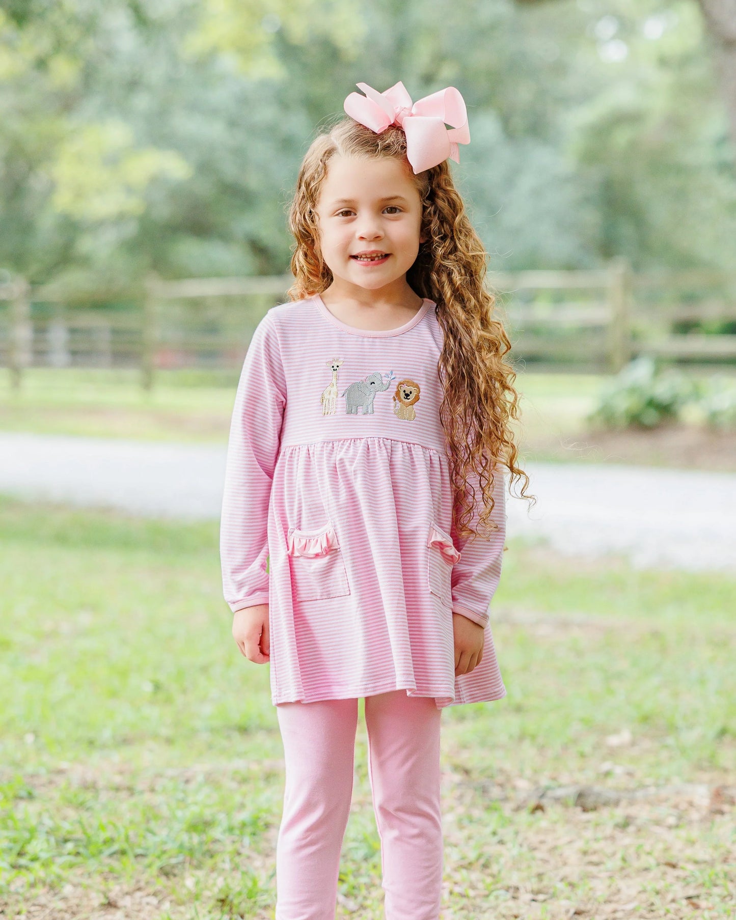 *PRE ORDER* Jellybean by Smock Candy Zoo Crew Ruffle Pocket Pants Set