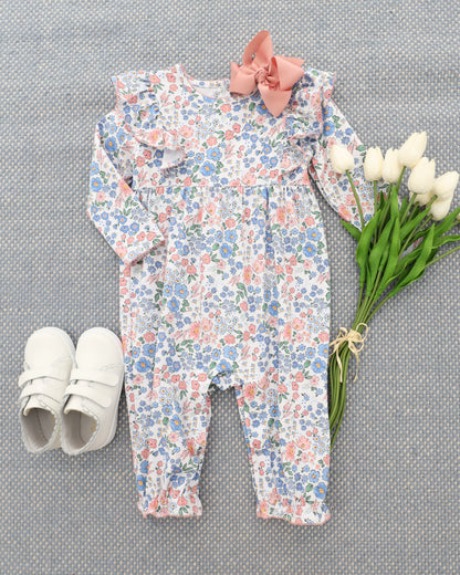 PRE-ORDER | Autumn Blooms Frances Romper Jellybean by Smock Candy - Persnickety Shop