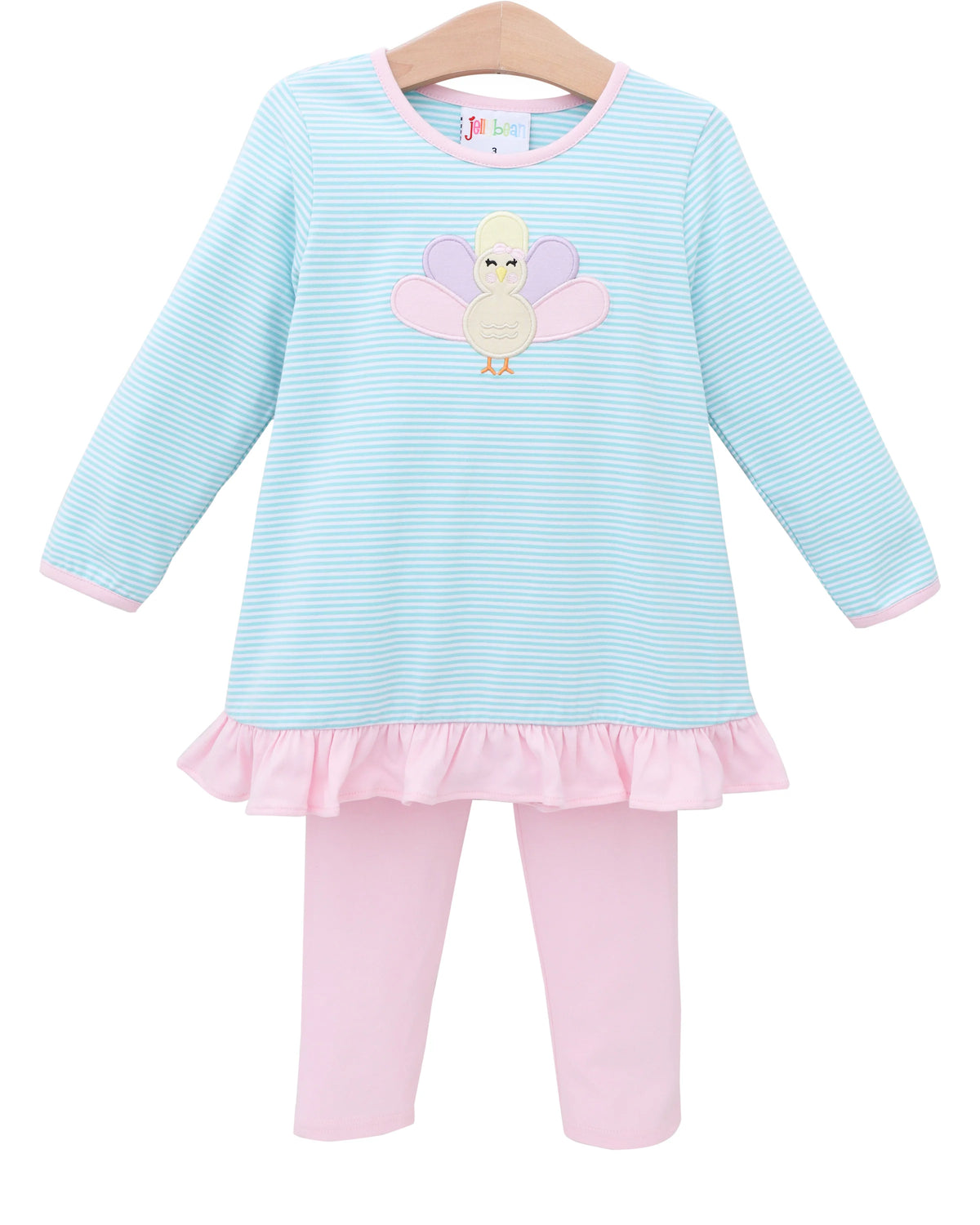 PRE-ORDER | Pastel Turkey Ruffle Pant Set Jellybean by Smock Candy ...