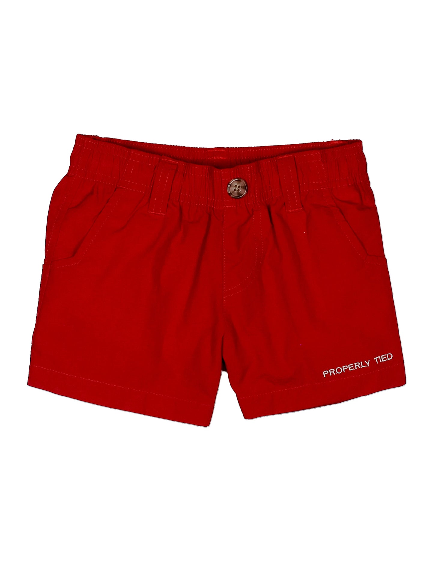 Properly Tied Boys Mallard Short Crimson