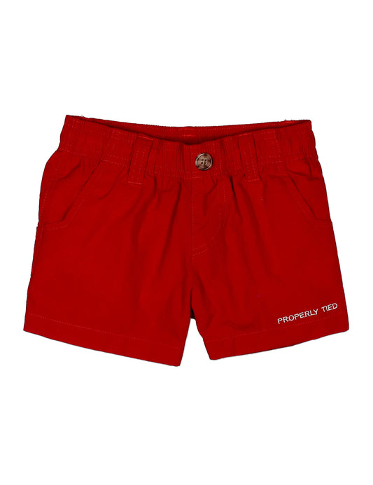 Properly Tied Boys Mallard Short Crimson