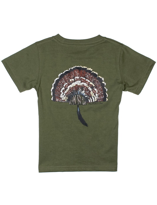Properly Tied Boys Turkey Mount SS Olive