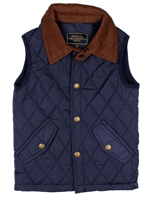 Properly Tied Boys Beaumont Vest - Navy