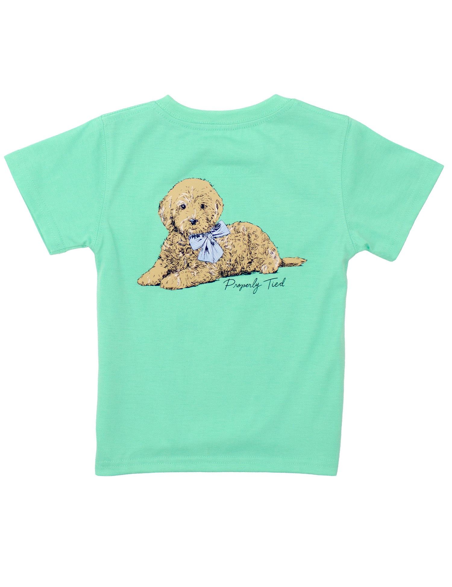 Properly Tied Girls Doodle Short Sleeve Tee – Wash Green - Persnickety Shop