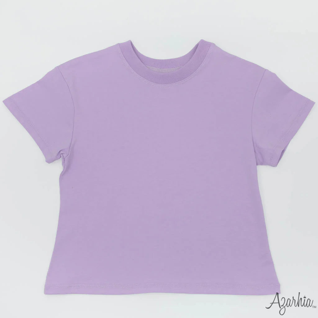 Azarhia Boxy T in Solid Lavender - Persnickety Shop