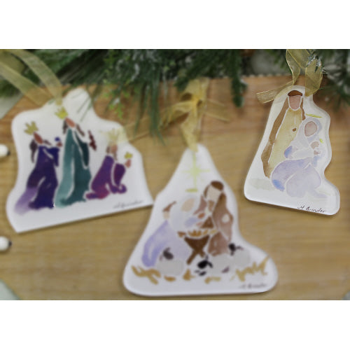 Watercolor Acrylic Ornament Holy Family 4x5" - Persnickety Shop