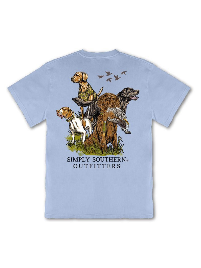 Simply Southern YTH-MN-MINWASH-DOGS-FDBLU-S