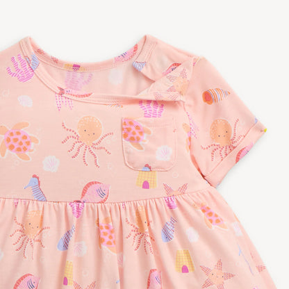 Magnetic Me Deep Chic Pk Modal Magnetic S/S Pocket Baby Dress - Persnickety Shop