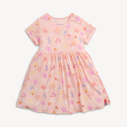 Magnetic Me Deep Chic Pk Modal Magnetic S/S Pocket Girl Dress - Persnickety Shop