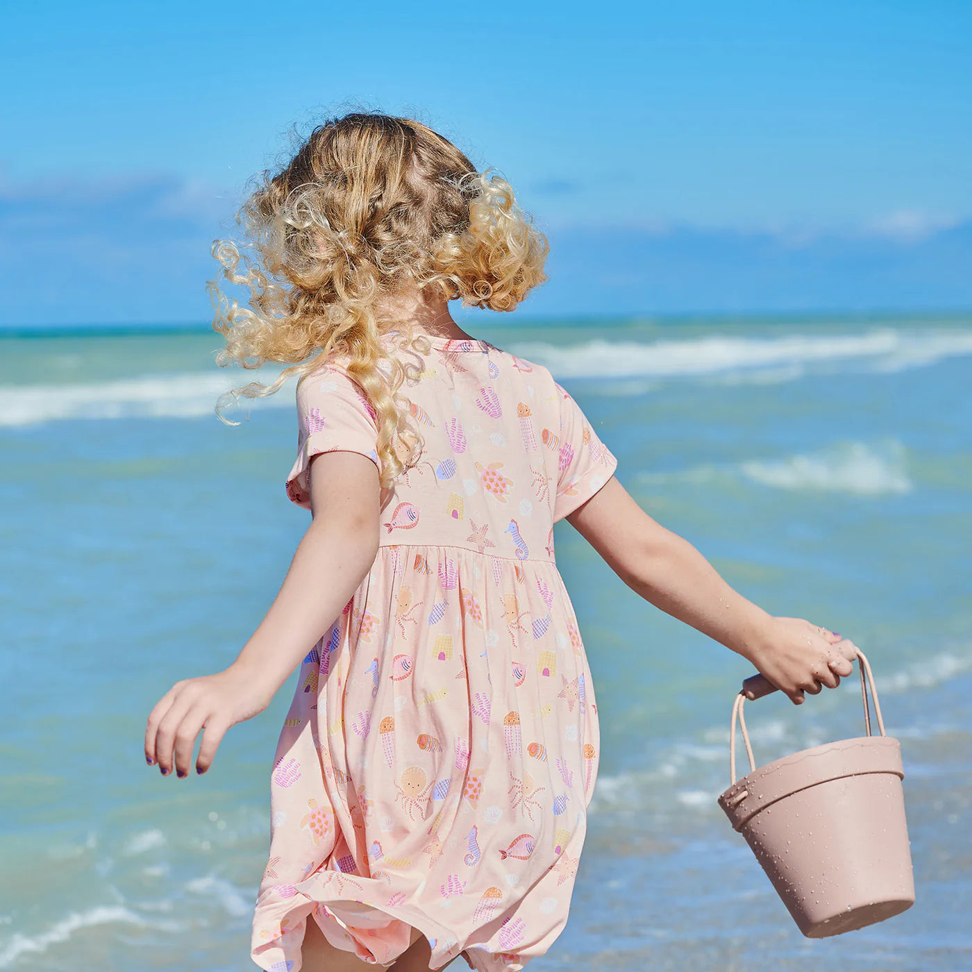 Magnetic Me Deep Chic Pk Modal Magnetic S/S Pocket Girl Dress - Persnickety Shop