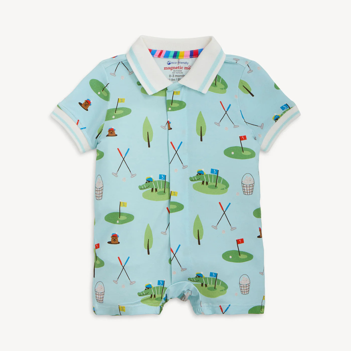 MAGNETIC ME Gopher It Modal Magnetic Polo Romper - Persnickety Shop