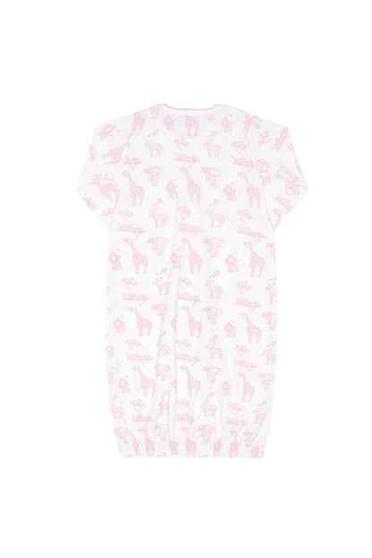 Nellapima Pink Safari Gown - 0-3 Months