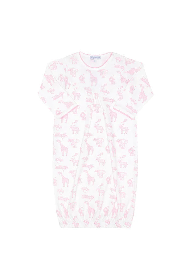 Nellapima Pink Safari Gown - 0-3 Months