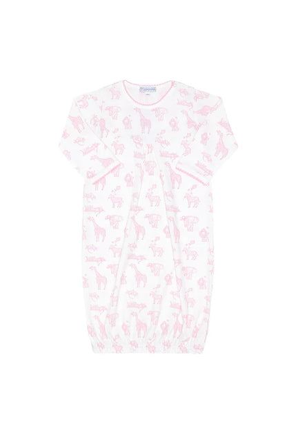 Nellapima Pink Safari Gown - 0-3 Months