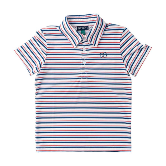 PRE ORDER PRODOH Boys' Short Sleeve Pro Performance Polo Independence Day Stripe - Persnickety Shop