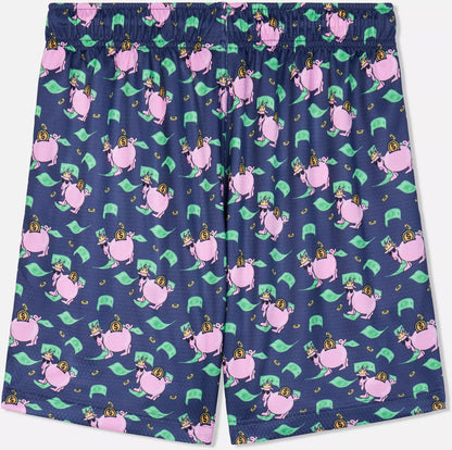 GOAT USA Boys' Piggy Bank All-Over Print Mesh Shorts