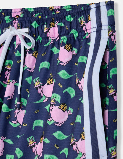 GOAT USA Boys' Piggy Bank All-Over Print Mesh Shorts