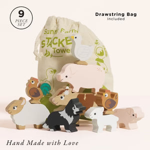 LE TOY VAN Farmyard Stacking Animals & Bag - Persnickety Shop