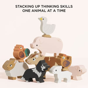 LE TOY VAN Farmyard Stacking Animals & Bag - Persnickety Shop