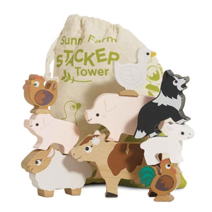 LE TOY VAN Farmyard Stacking Animals & Bag - Persnickety Shop