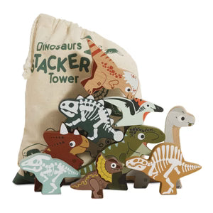 LE TOY VAN Jurassic Stacking Dinosaurs & Bag - Persnickety Shop
