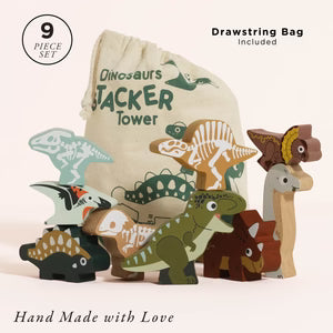 LE TOY VAN Jurassic Stacking Dinosaurs & Bag - Persnickety Shop
