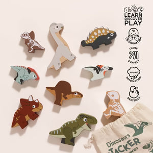 LE TOY VAN Jurassic Stacking Dinosaurs & Bag - Persnickety Shop