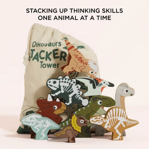 LE TOY VAN Jurassic Stacking Dinosaurs & Bag - Persnickety Shop