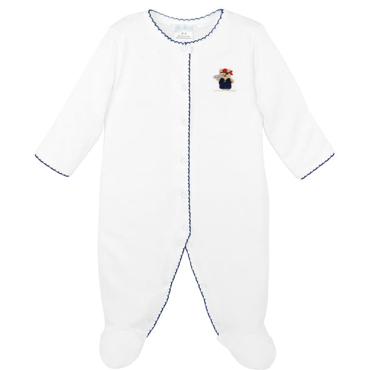 Lyda Baby Embroidered Pirate's Island Footie 0-3 Month - Persnickety Shop