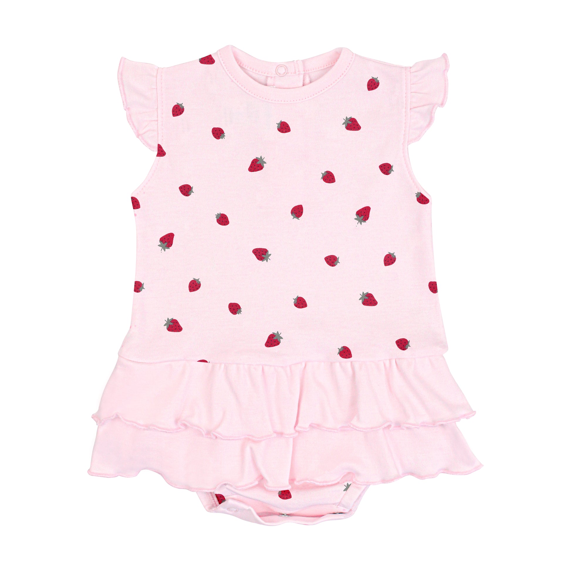 LYDA BABY Strawberries Onesie Pink - Persnickety Shop