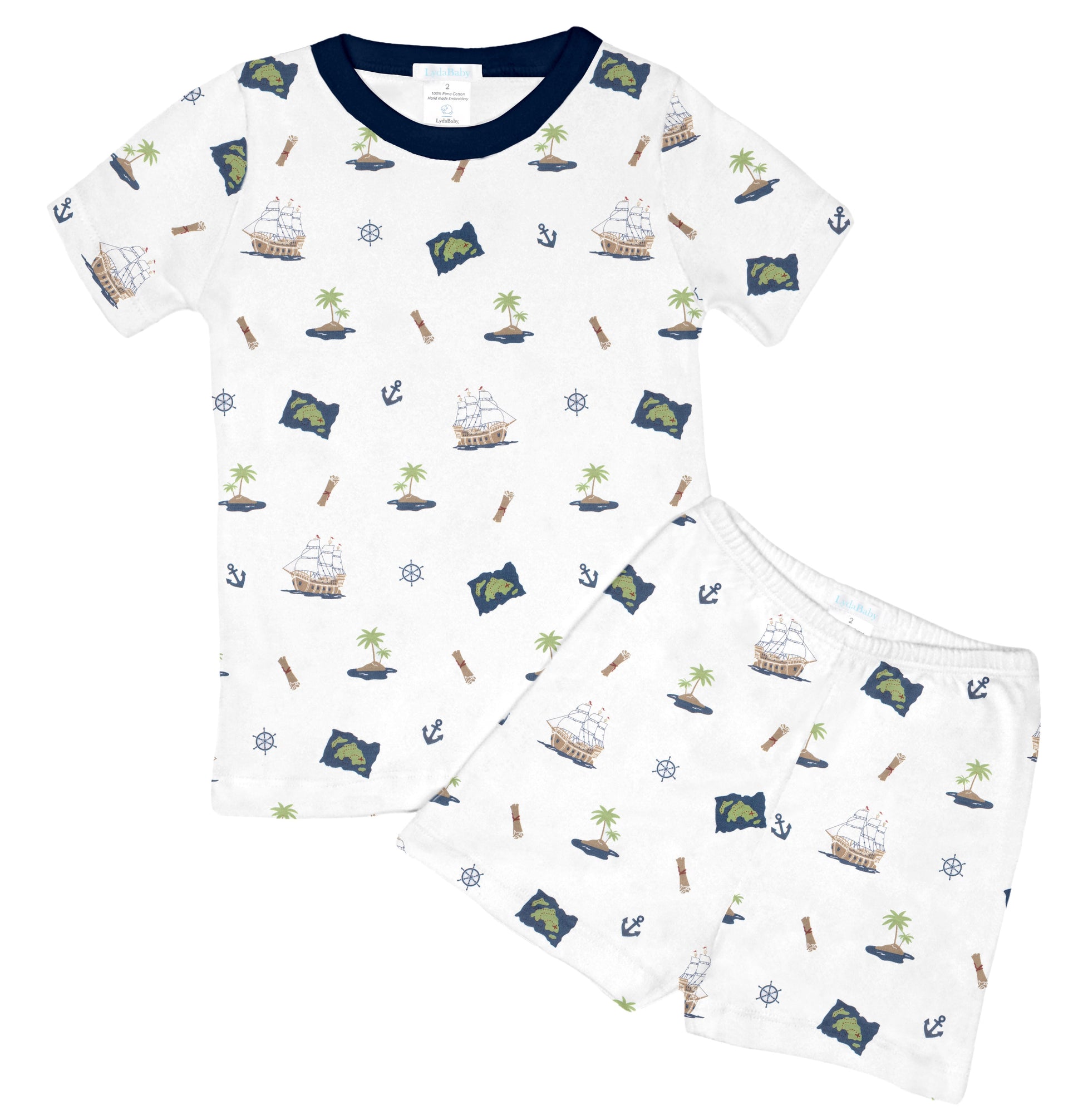 Lyda Baby Pirate's Island 2 Piece Pajama Set Short Set - Persnickety Shop