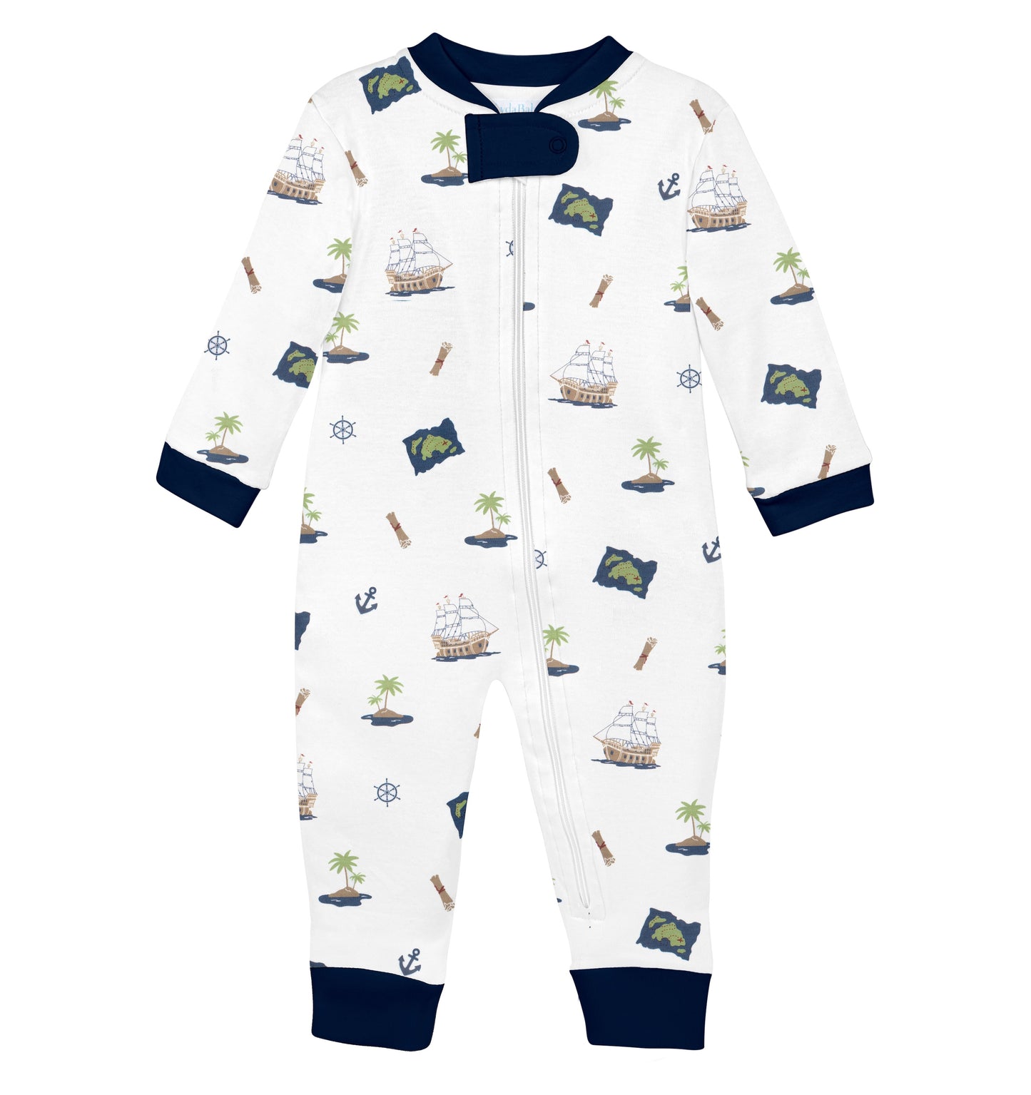 Lyda Baby Zipper Pirate's Island Footie 0-3 Month - Persnickety Shop