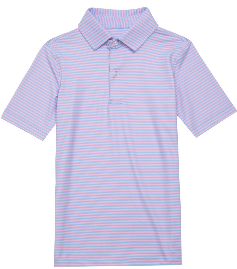 Meripex Pink and Blue Stripe Performance Polo - Persnickety Shop