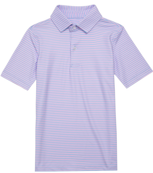 Meripex Pink and Blue Stripe Performance Polo - Persnickety Shop