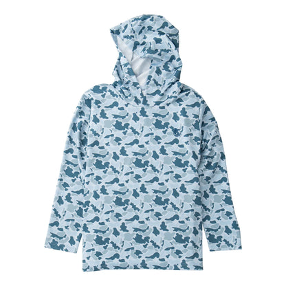 PRODOH Boys' Pro Performance Hoodie T-shirt in Cool Blues Break Point Camo