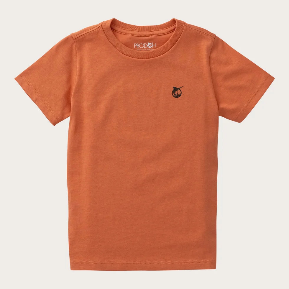 PRODOH Kid's Short Sleeve Cotton T-shirt in Brandied Melon
