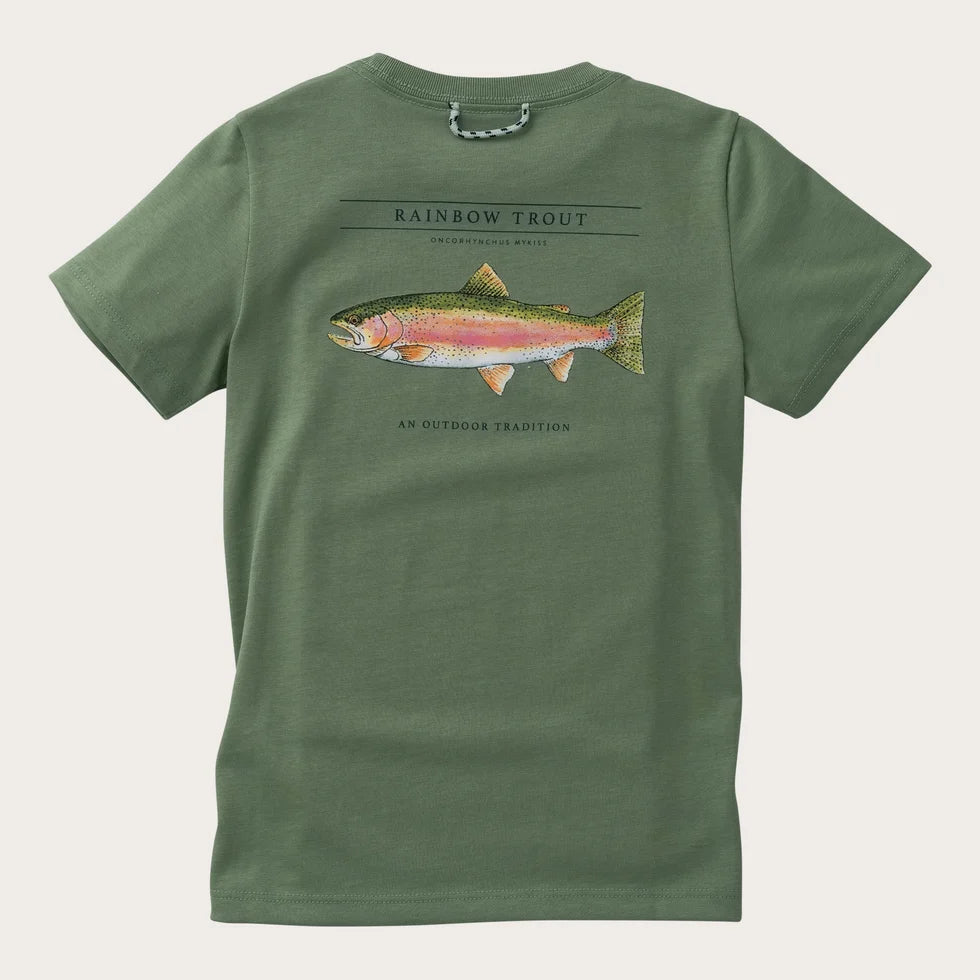 PRODOH Kid's Short Sleeve Cotton T-shirt in Hedge Green