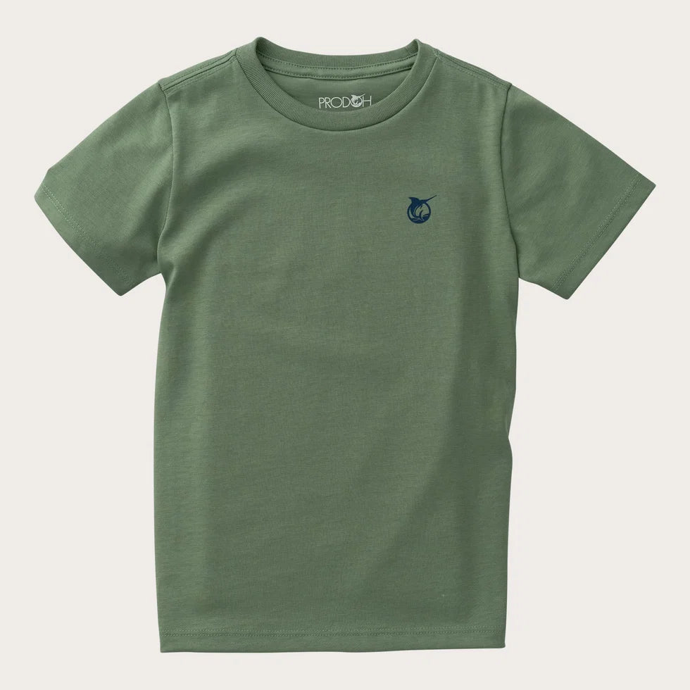 PRODOH Kid's Short Sleeve Cotton T-shirt in Hedge Green