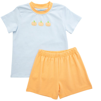 Itsy Bitsy Boys Pumpkin Short Set