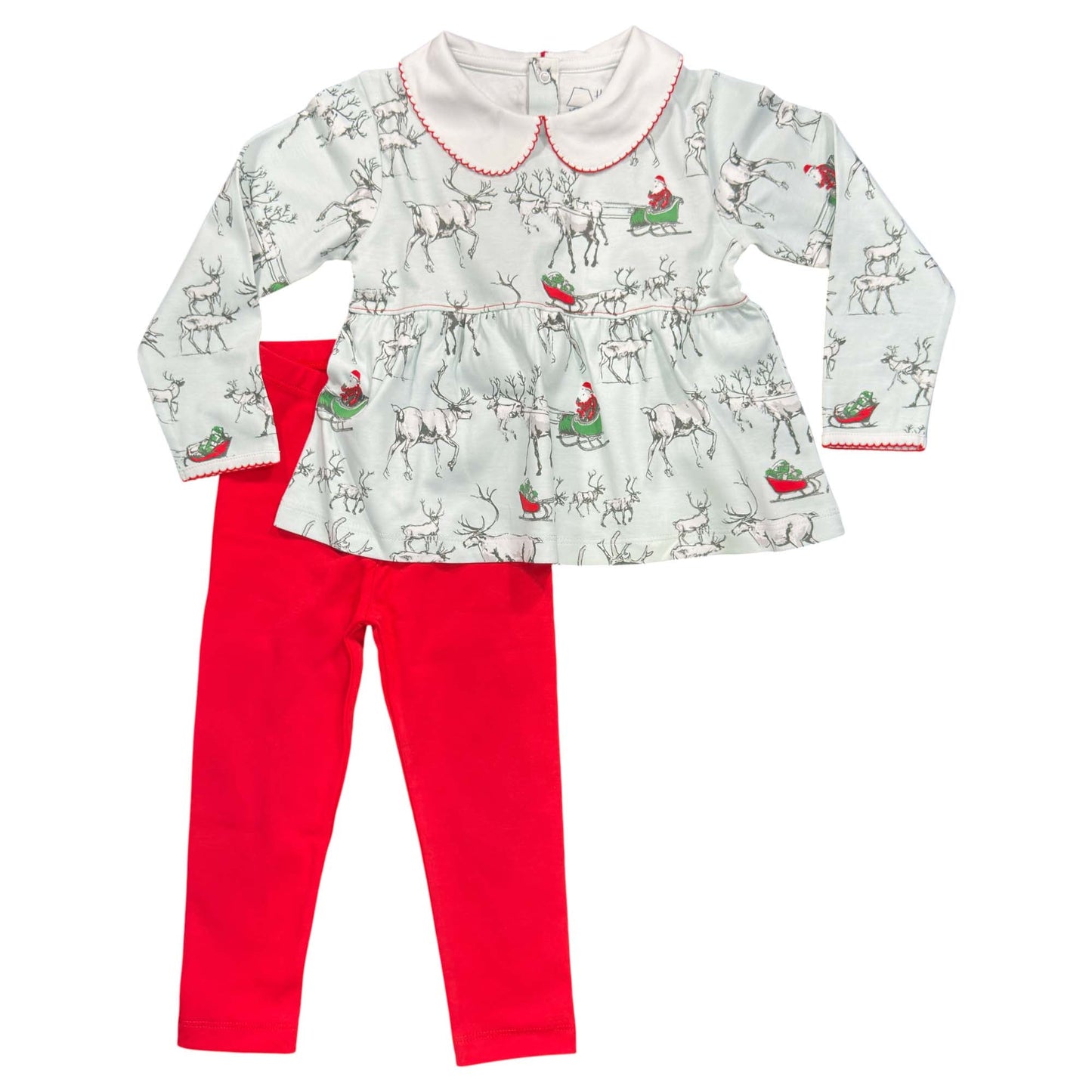 *PRE-ORDER* Heyward House LS Play Shirt With Leggings Christmas Safari
