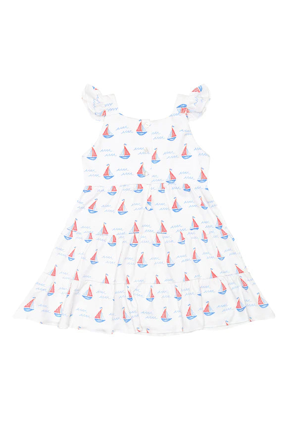 Nellapima Sailboats Ruffle Dress