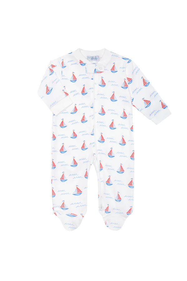 Nellapima Sailboats Zipper Footie