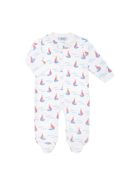 Nellapima Sailboats Zipper Footie